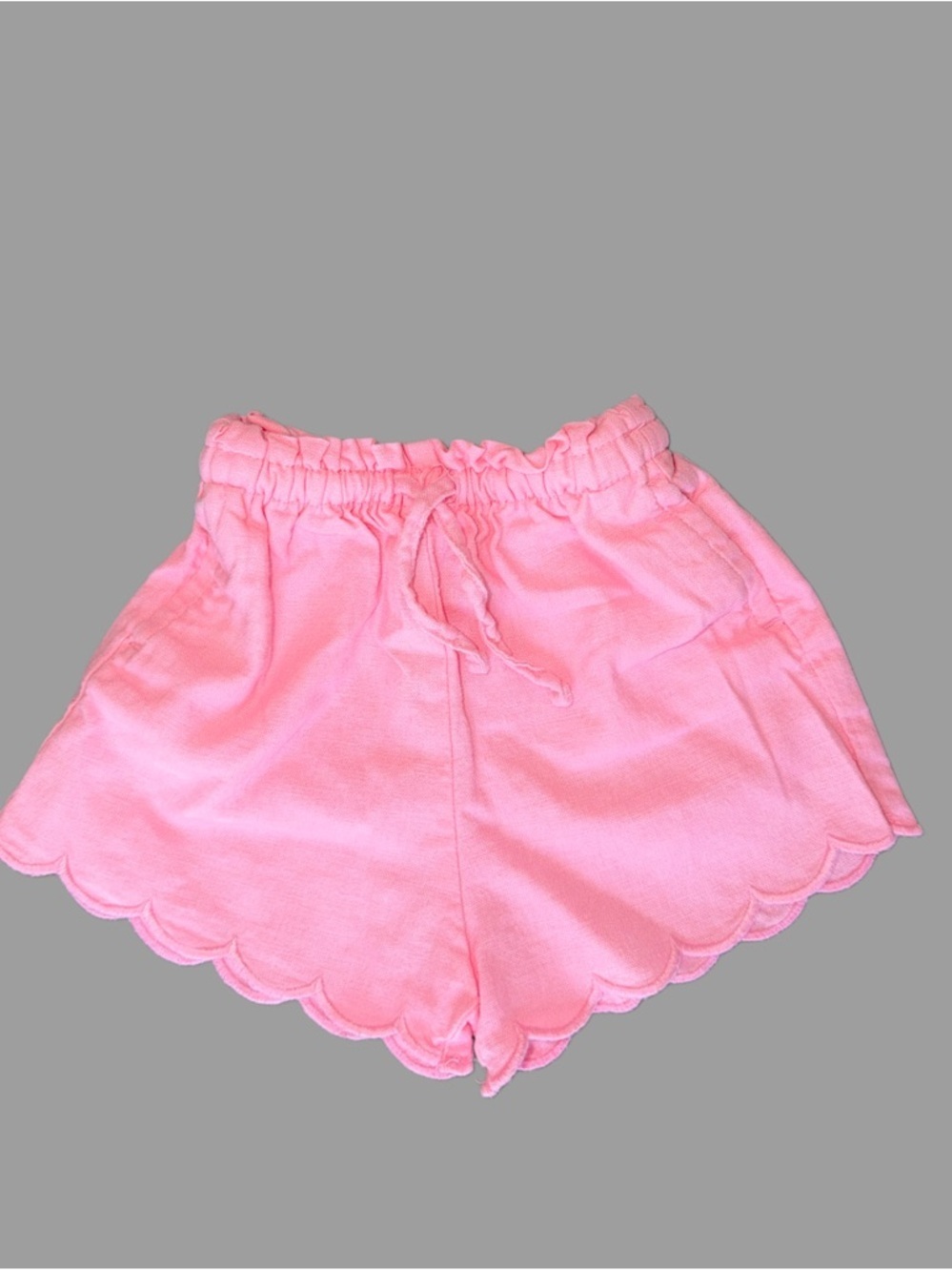 Tropical Top with Pink Scallop Shorts Set | Toddler Girl | 12-18M | Like New - Picture 4 of 4